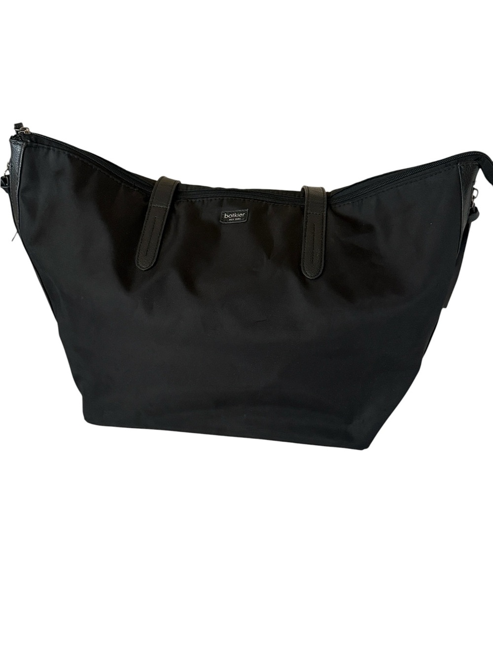 Botkier vibes Black Tote Bag - Classic Everyday Carry, nylon/cloth, 18”x11”x8”